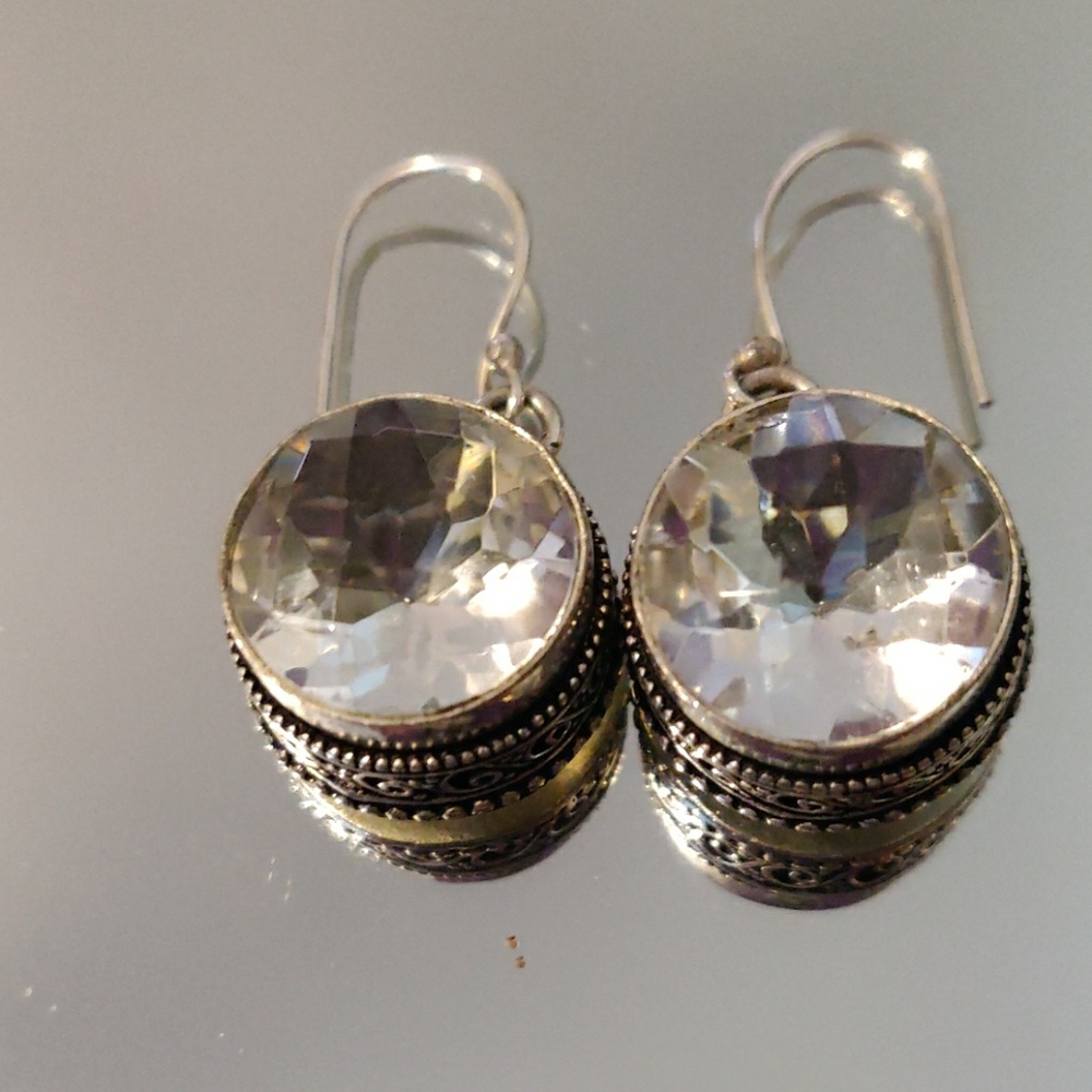 Sparkle & Shine Clear Quartz Faceted Earrings